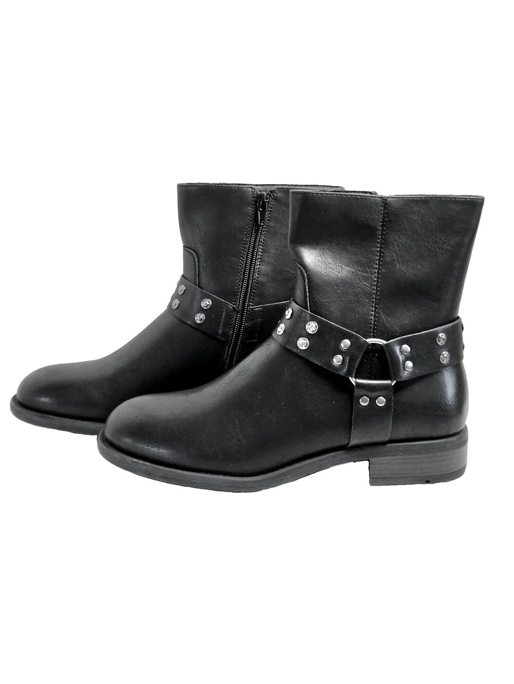Frye Harness Ankle Boots Womens 9.5 Black Leather Conley Biker Moto Western NIB